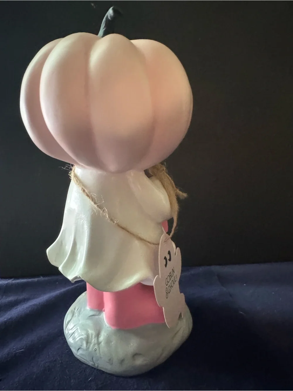 Goblin & Ghoul Pink Pumpkin Girl Trick or Treat Halloween Whimsical Resin NWT